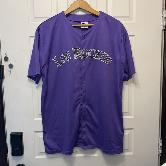 Something Inked Other - Los Rockies Jersey Mens XL Purple Colorado Rockies 25th Anniversary Baseball